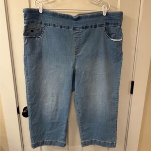 Gloria Vanderbilt Light Blue Denim Capris size 24W